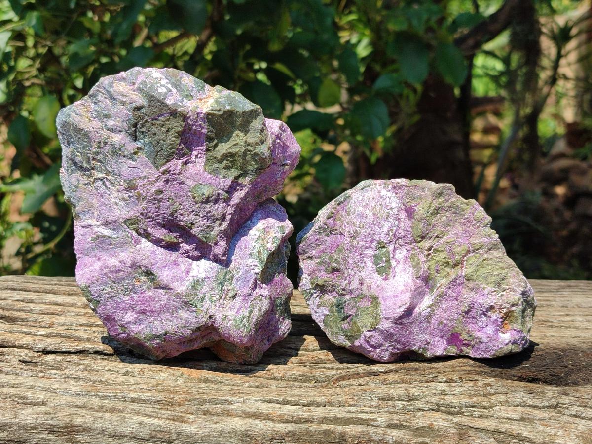 Natural Stichtite Cobbed Specimens x 4 From Barberton, South Africa