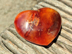 Polished Carnelian Agate Gemstone Hearts x 6 From Madagascar