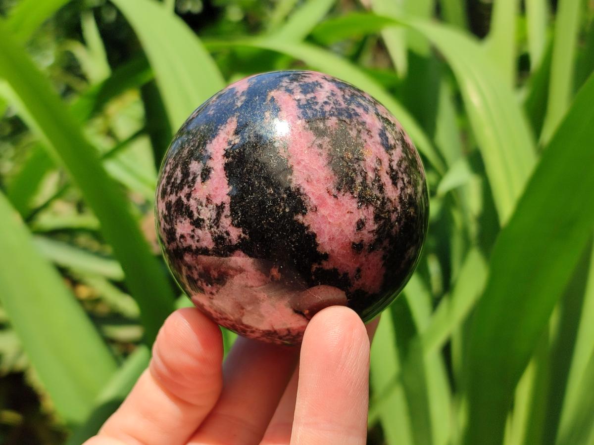 Polished Rhodonite Spheres x 4 From Ambindavato, Madagascar
