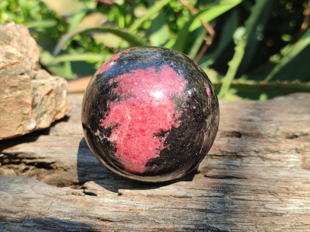 Polished Rhodonite Spheres x 4 From Ambindavato, Madagascar