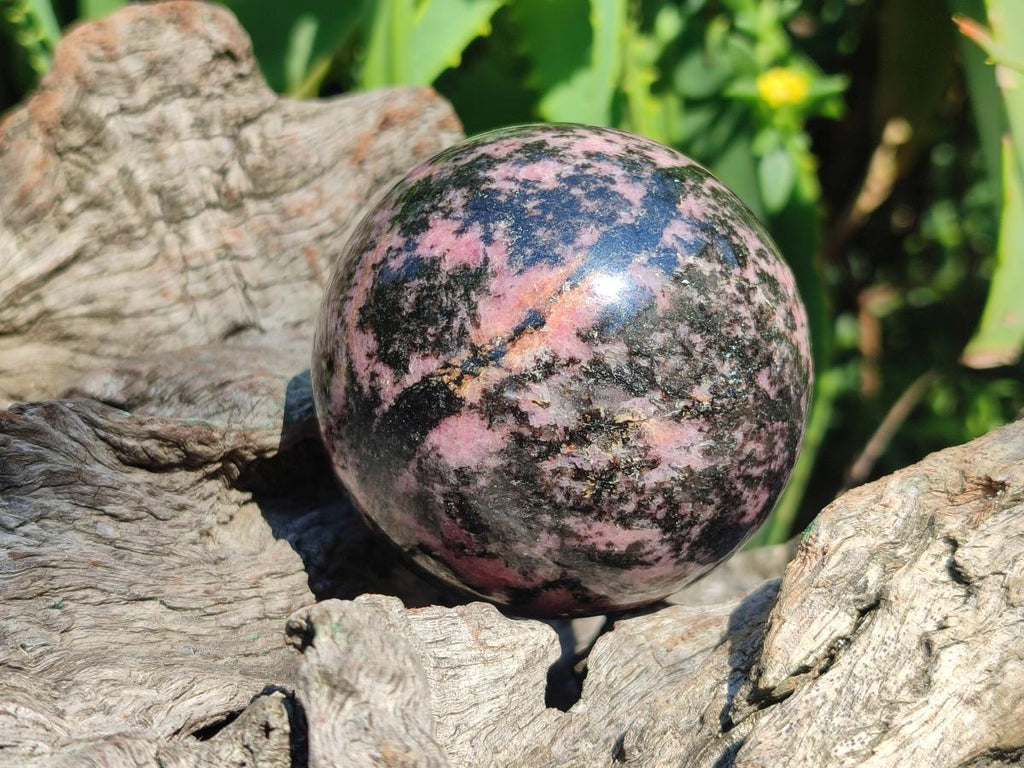 Polished Rhodonite Spheres x 4 From Ambindavato, Madagascar