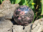 Polished Rhodonite Spheres x 4 From Ambindavato, Madagascar