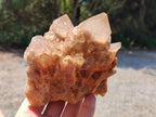 Natural Smokey Phantom Quartz Clusters x 2 From Luena, Congo