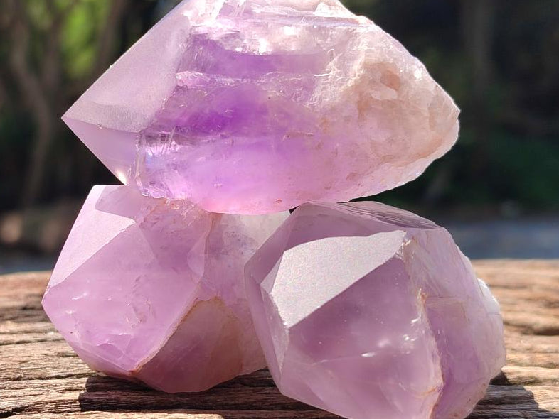 Polished Jacaranda Amethyst Quartz Crystals x 20 From Mumbwa, Zambia - Toprock Gemstones and Minerals 
