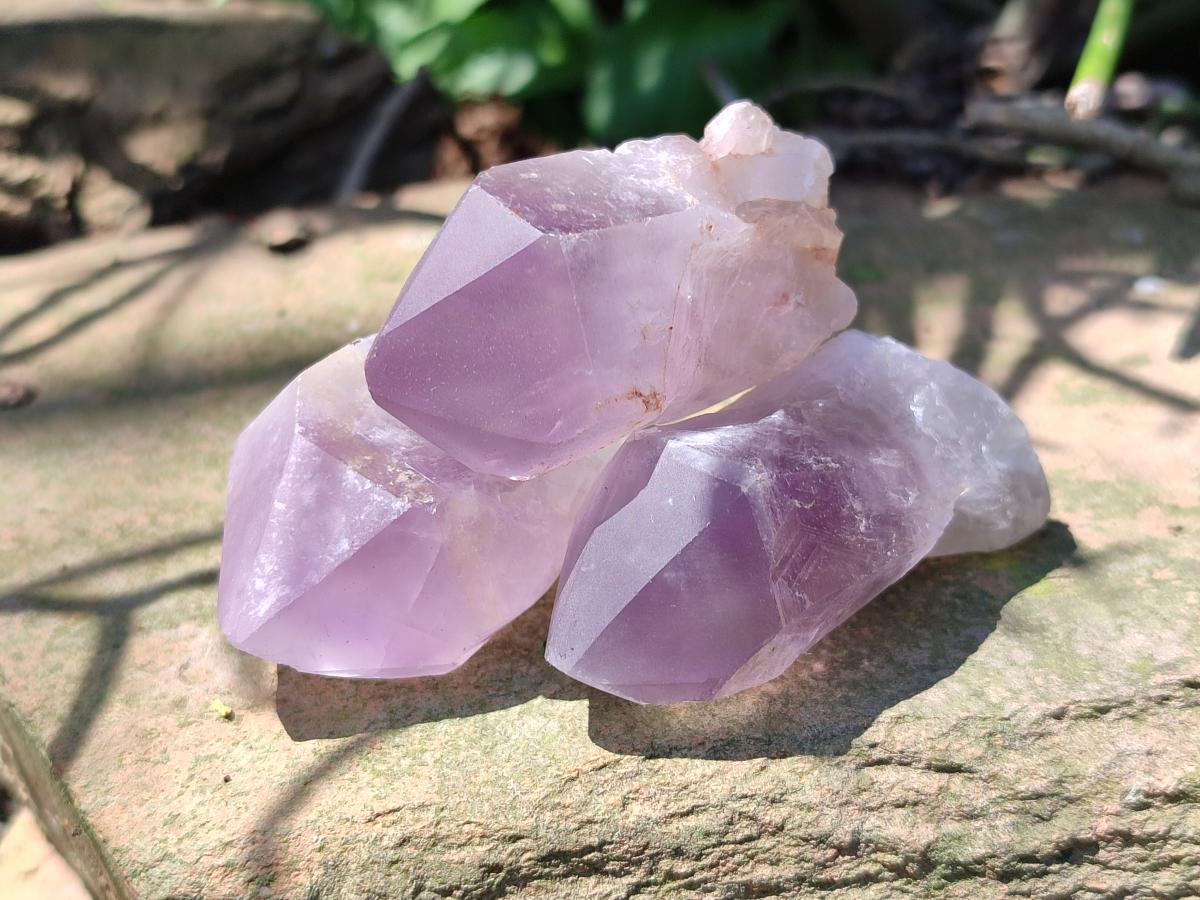 Polished Jacaranda Amethyst Quartz Crystals x 20 From Mumbwa, Zambia - Toprock Gemstones and Minerals 