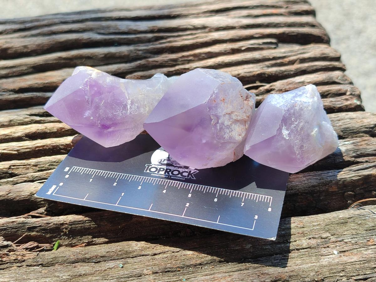 Polished Jacaranda Amethyst Quartz Crystals x 20 From Mumbwa, Zambia - Toprock Gemstones and Minerals 