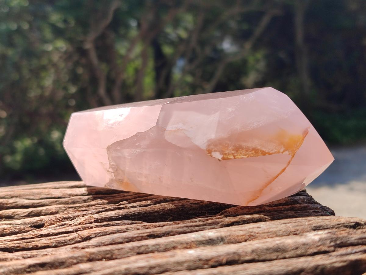 Polished Double Terminated Rose Quartz Crystals x 6 From Madagascar