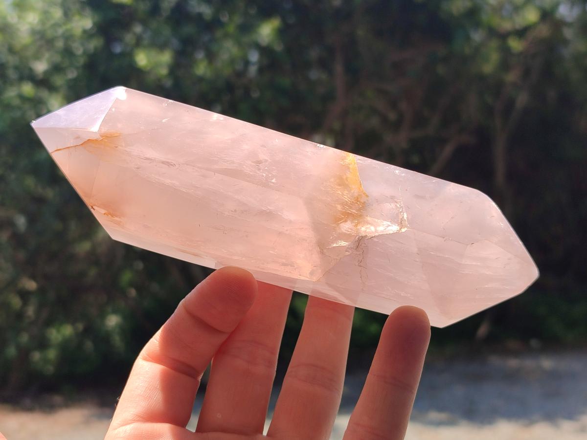 Polished Double Terminated Rose Quartz Crystals x 6 From Madagascar