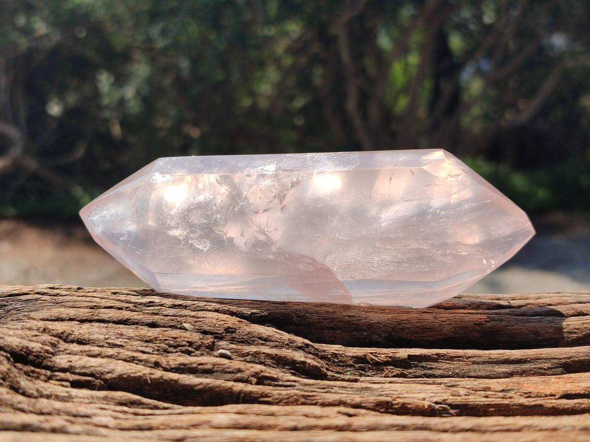 Polished Double Terminated Rose Quartz Crystals x 6 From Madagascar