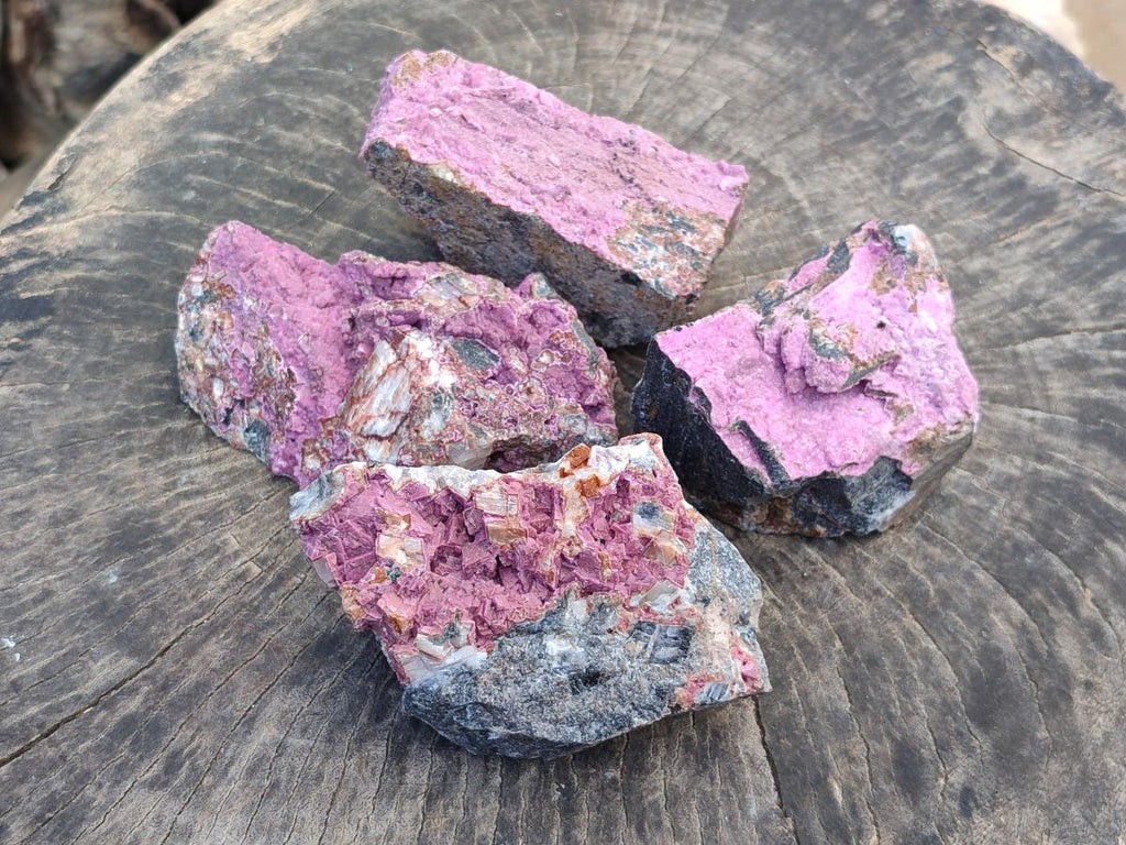 Natural Salrose Cobaltion Dolomite Specimens x 4 From Kakanda, Congo