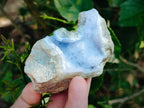 Natural Blue Lace Agate Geode Specimens x 12 From Nsanje, Malawi