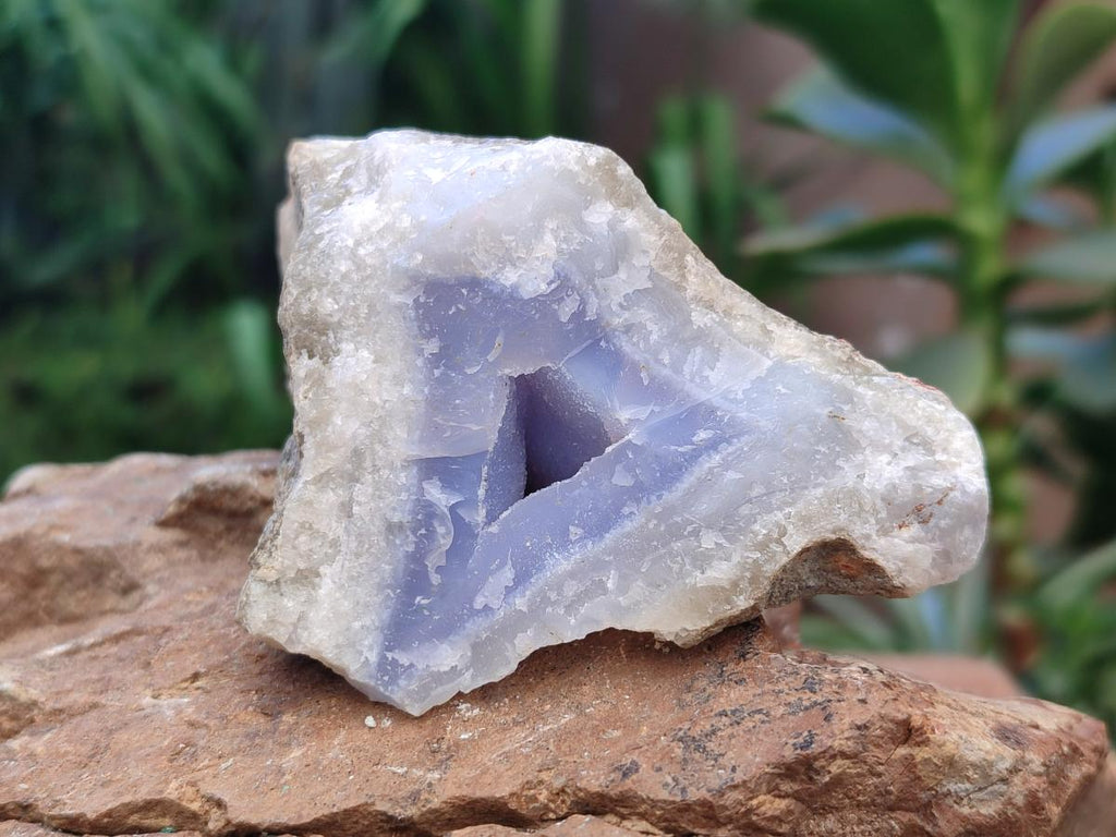 Natural Blue Lace Agate Geode Specimens x 12 From Nsanje, Malawi