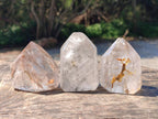 Polished Clear Quartz Crystals With Inclusions x 7 From Madagascar