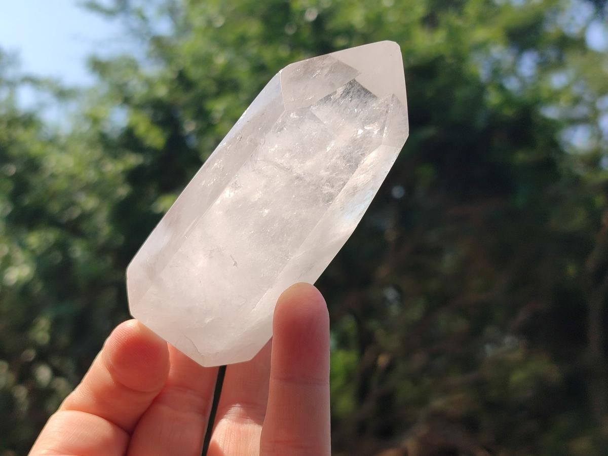Polished Clear Quartz Crystals With Inclusions x 7 From Madagascar