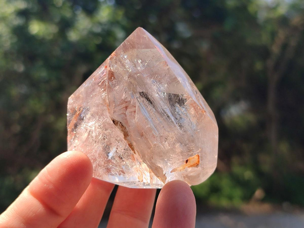 Polished Clear Quartz Crystals With Inclusions x 7 From Madagascar