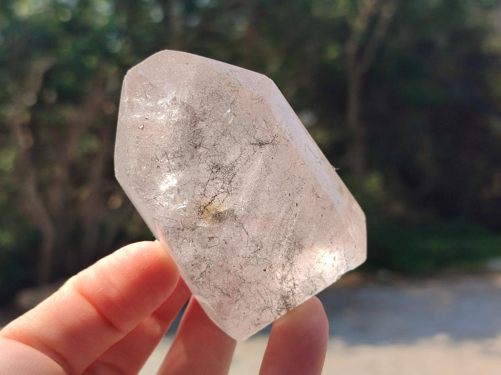 Polished Clear Quartz Crystals With Inclusions x 7 From Madagascar