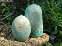 Polished Amazonite Standing Free Forms x 3 From Madagascar