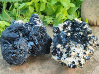 Natural Schorl Black Tourmaline Specimens x 2 From Erongo, Namibia