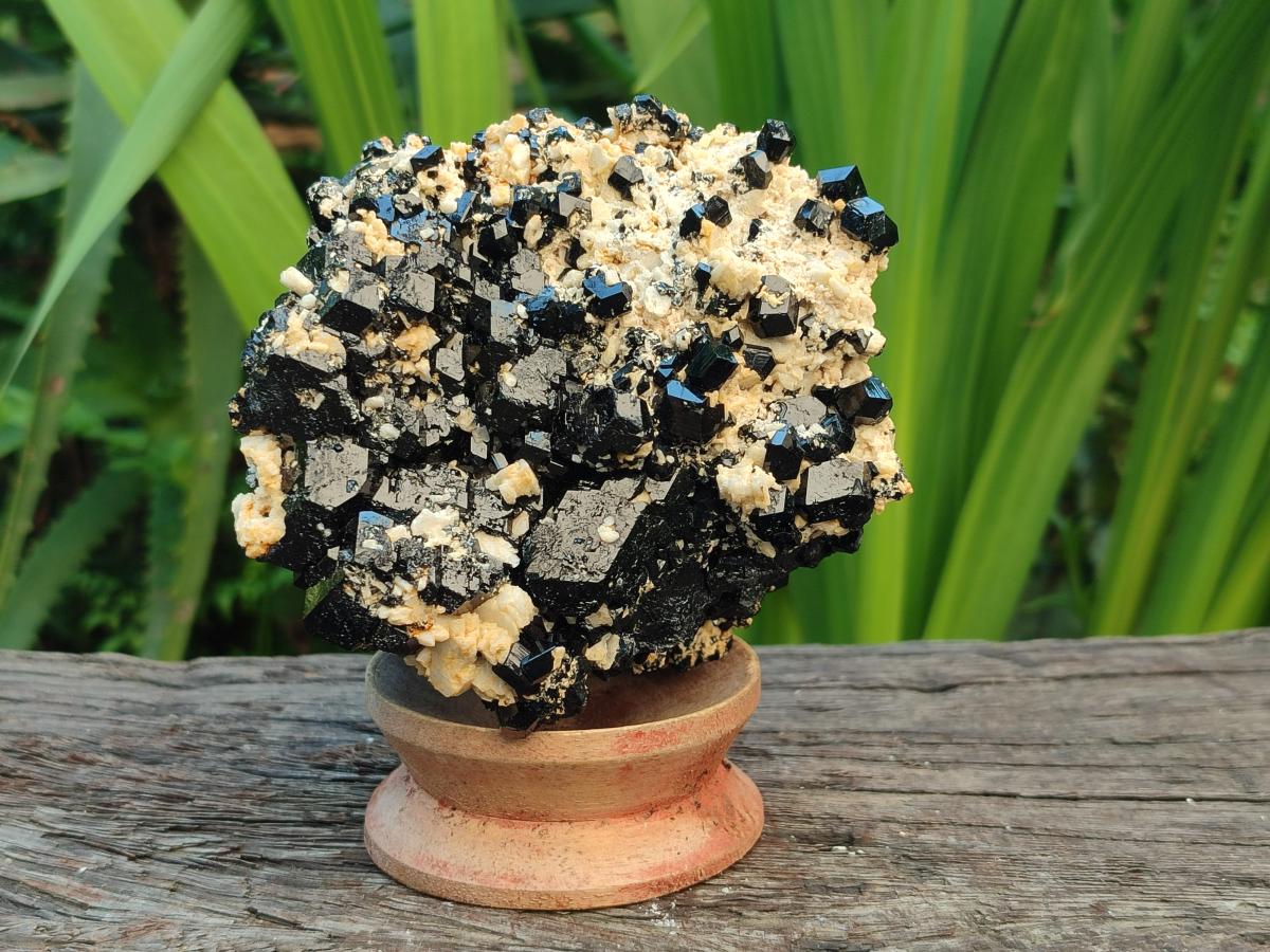 Natural Schorl Black Tourmaline Specimens x 2 From Erongo, Namibia