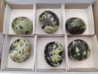Polished Leopard Stone Palm Stones x 6 From Zimbabwe