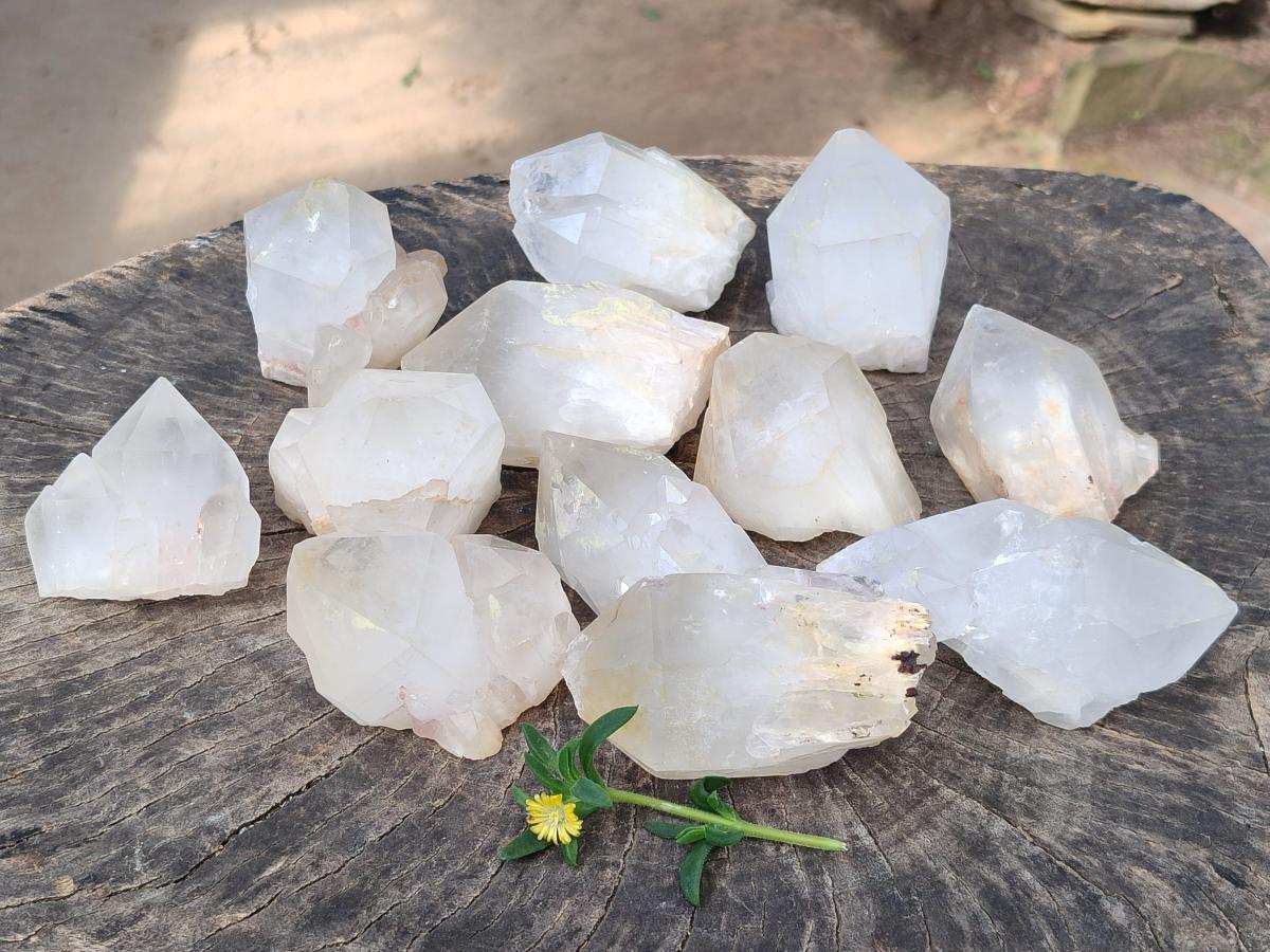 Natural Castle Quartz Crystals x 12 From Madagascar