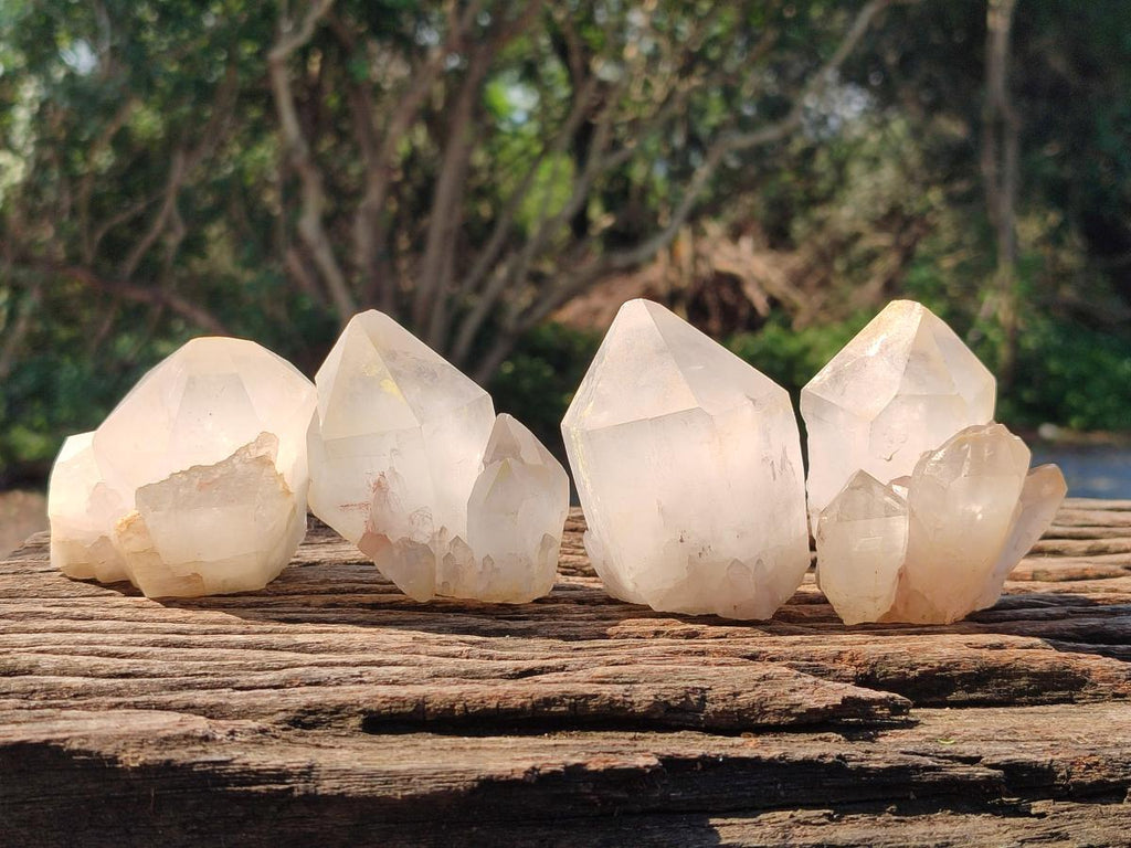 Natural Castle Quartz Crystals x 12 From Madagascar