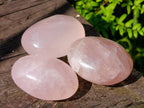 Polished Rose Quartz Palm Stones x 12 From Madagascar