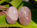 Polished Rose Quartz Palm Stones x 12 From Madagascar