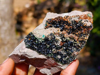 Natural Libethenite Crystals On Dolomite Matrix Specimens x 2 From Shituru, Congo