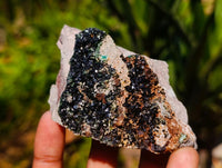 Natural Libethenite Crystals On Dolomite Matrix Specimens x 2 From Shituru, Congo
