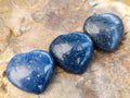 Polished Lazulite Hearts x 35 From Madagascar