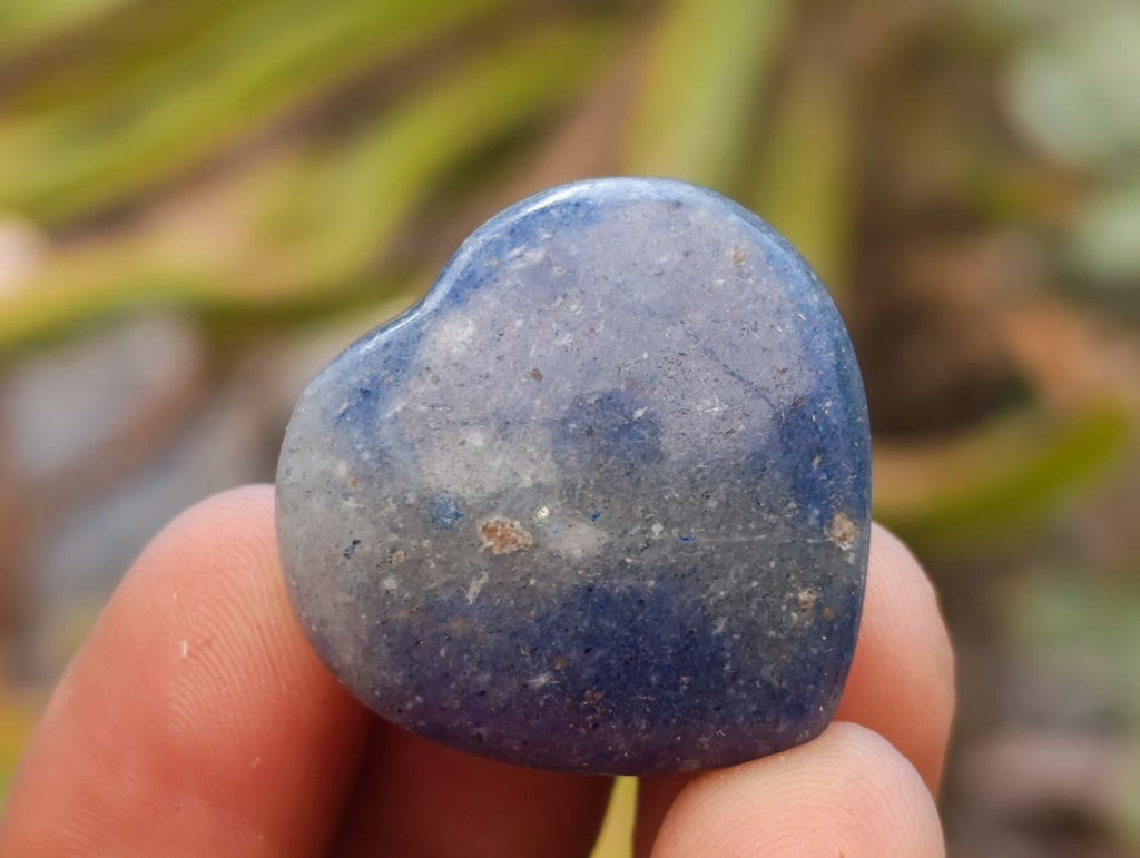 Polished Lazulite Hearts x 35 From Madagascar