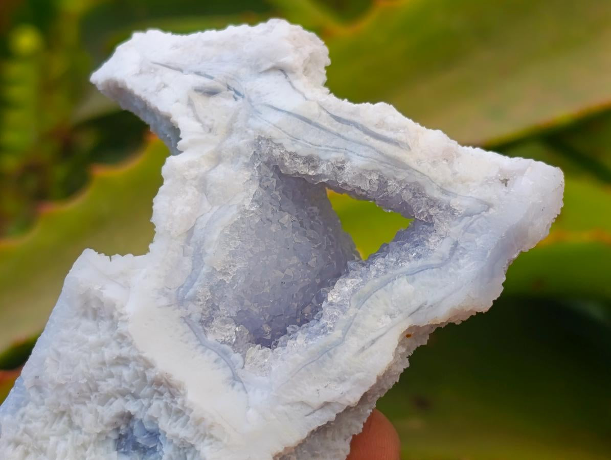 Natural Etched Blue Chalcedony Specimens x 12 From Nsanje, Malawi