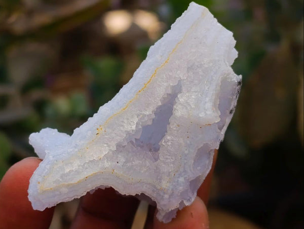 Natural Etched Blue Chalcedony Specimens x 12 From Nsanje, Malawi