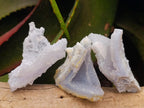 Natural Etched Blue Chalcedony Specimens x 12 From Nsanje, Malawi