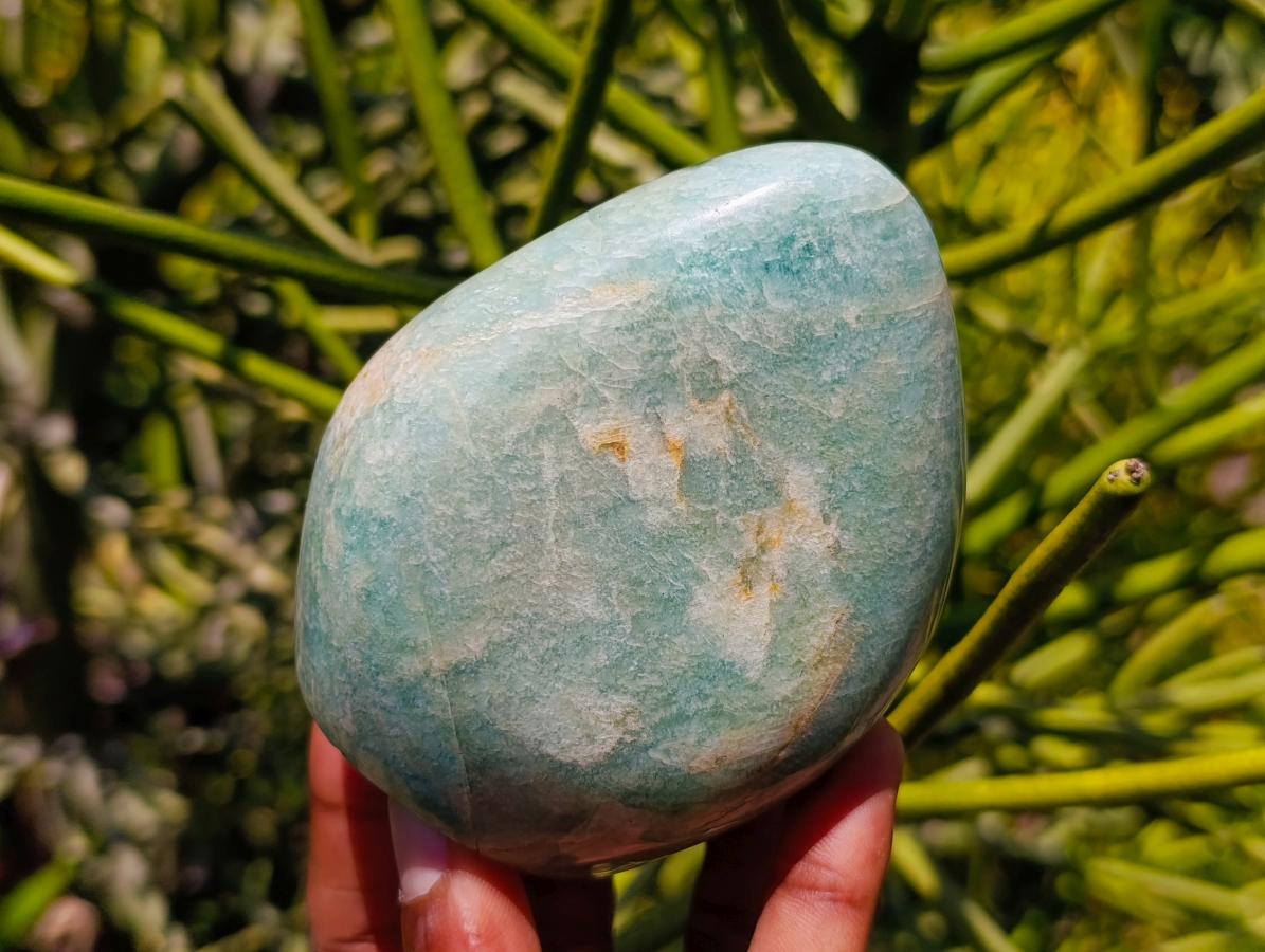 Polished Amazonite Standing Free Forms x 3 From Madagascar