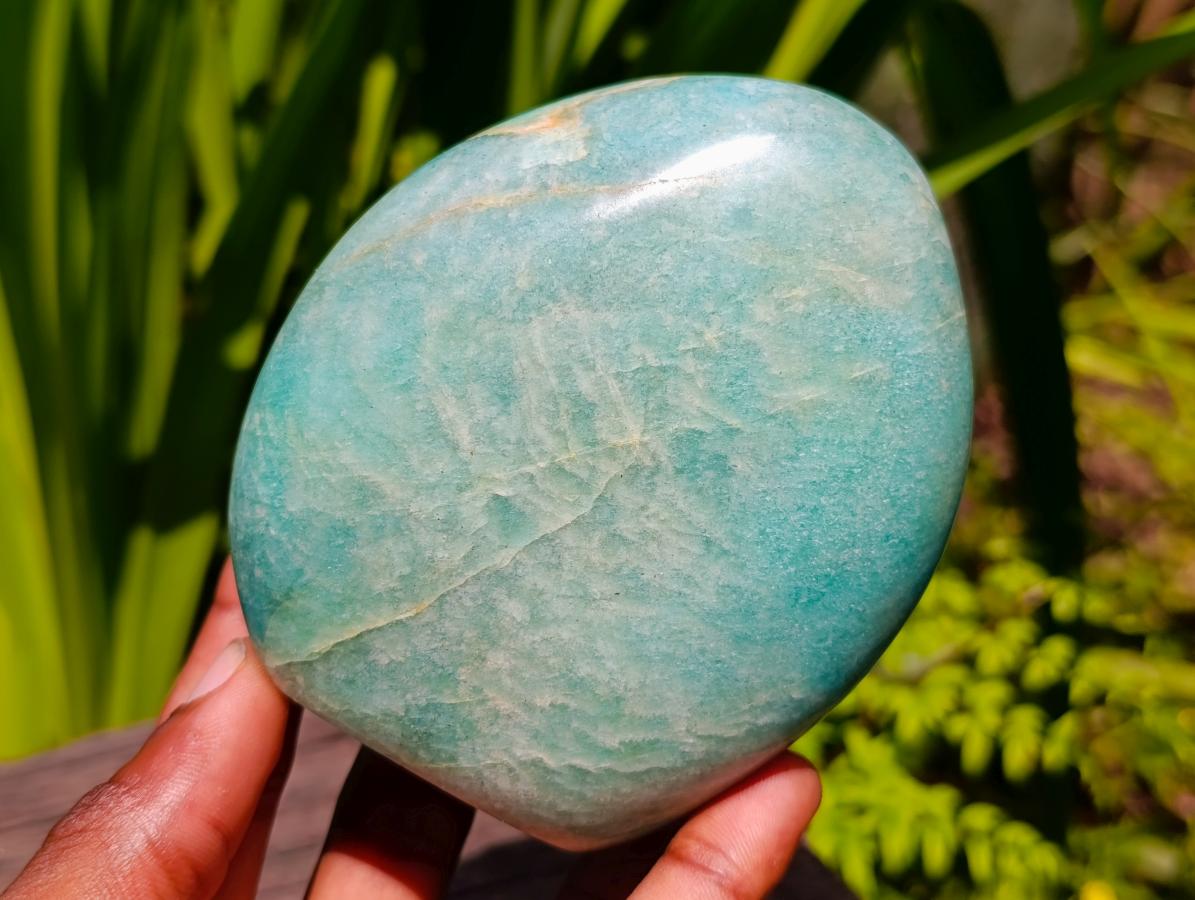 Polished Amazonite Standing Free Forms x 3 From Madagascar