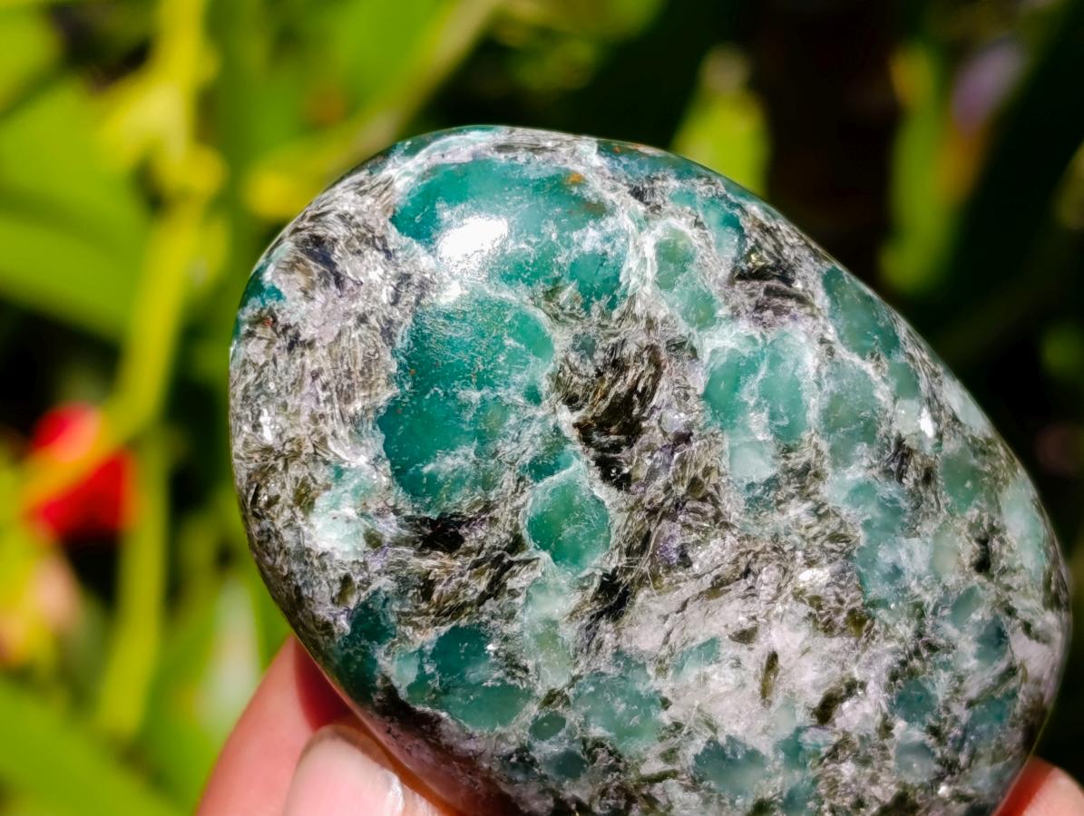 Polished Emerald Mica 'Mutokolite' Free Forms x 6 From Mutoko, Zimbabwe