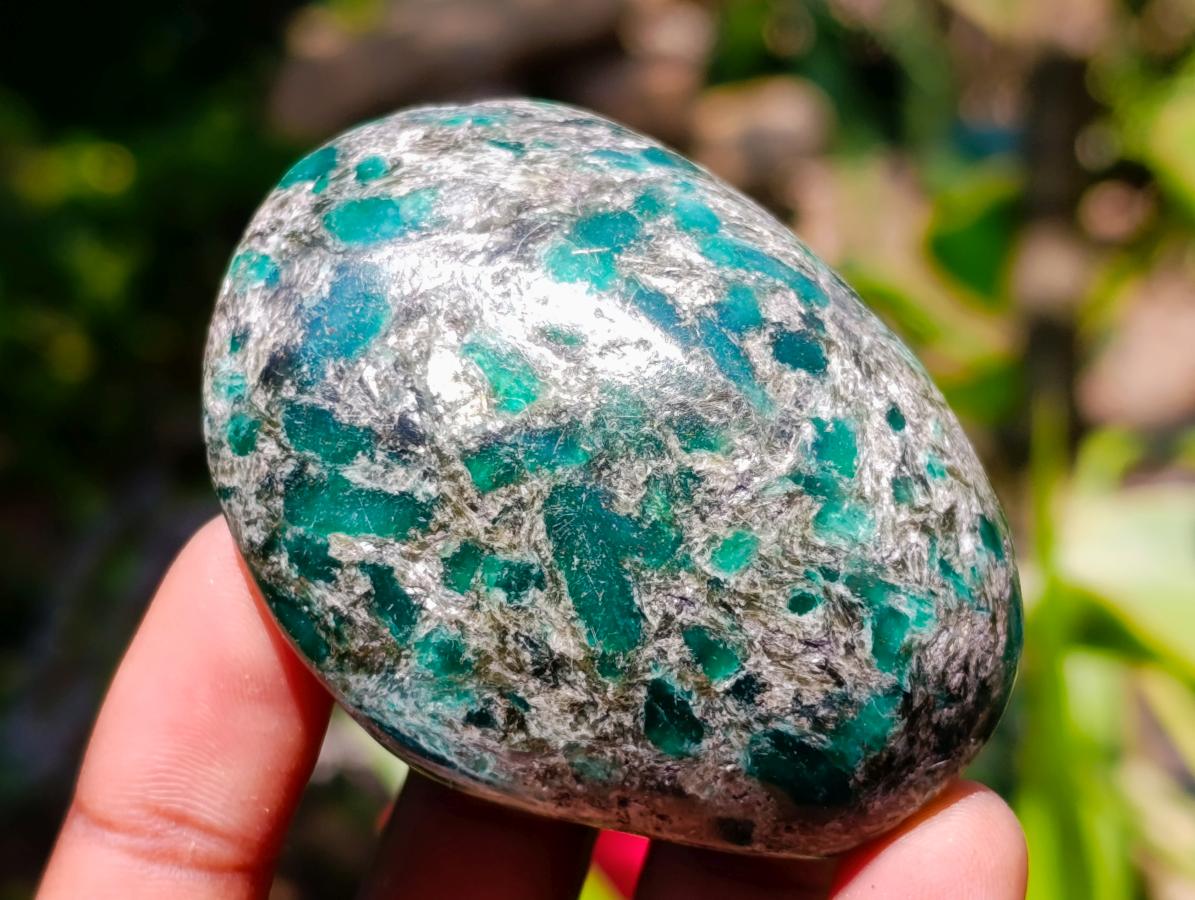 Polished Emerald Mica 'Mutokolite' Free Forms x 6 From Mutoko, Zimbabwe
