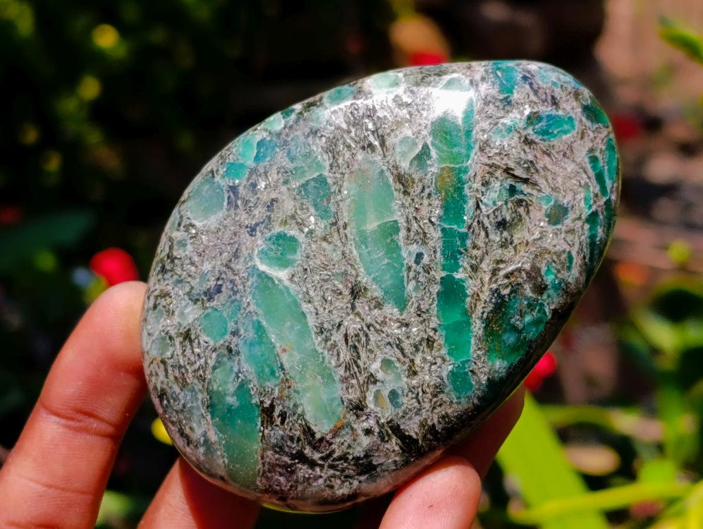 Polished Emerald Mica 'Mutokolite' Free Forms x 6 From Mutoko, Zimbabwe