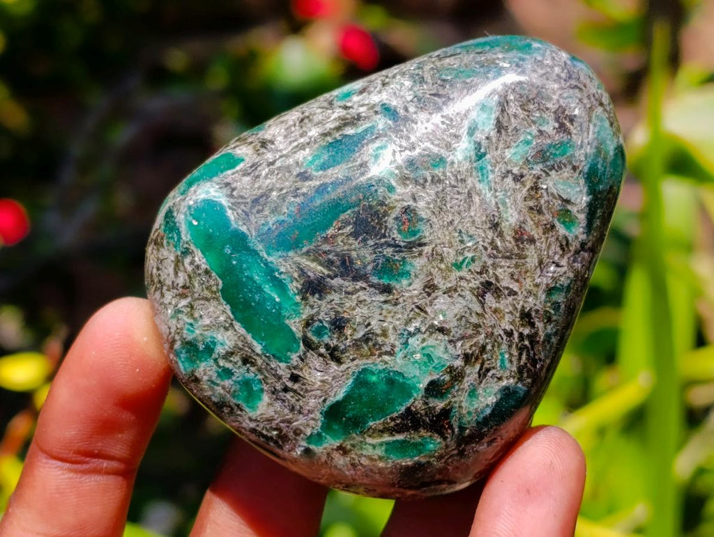 Polished Emerald Mica 'Mutokolite' Free Forms x 6 From Mutoko, Zimbabwe