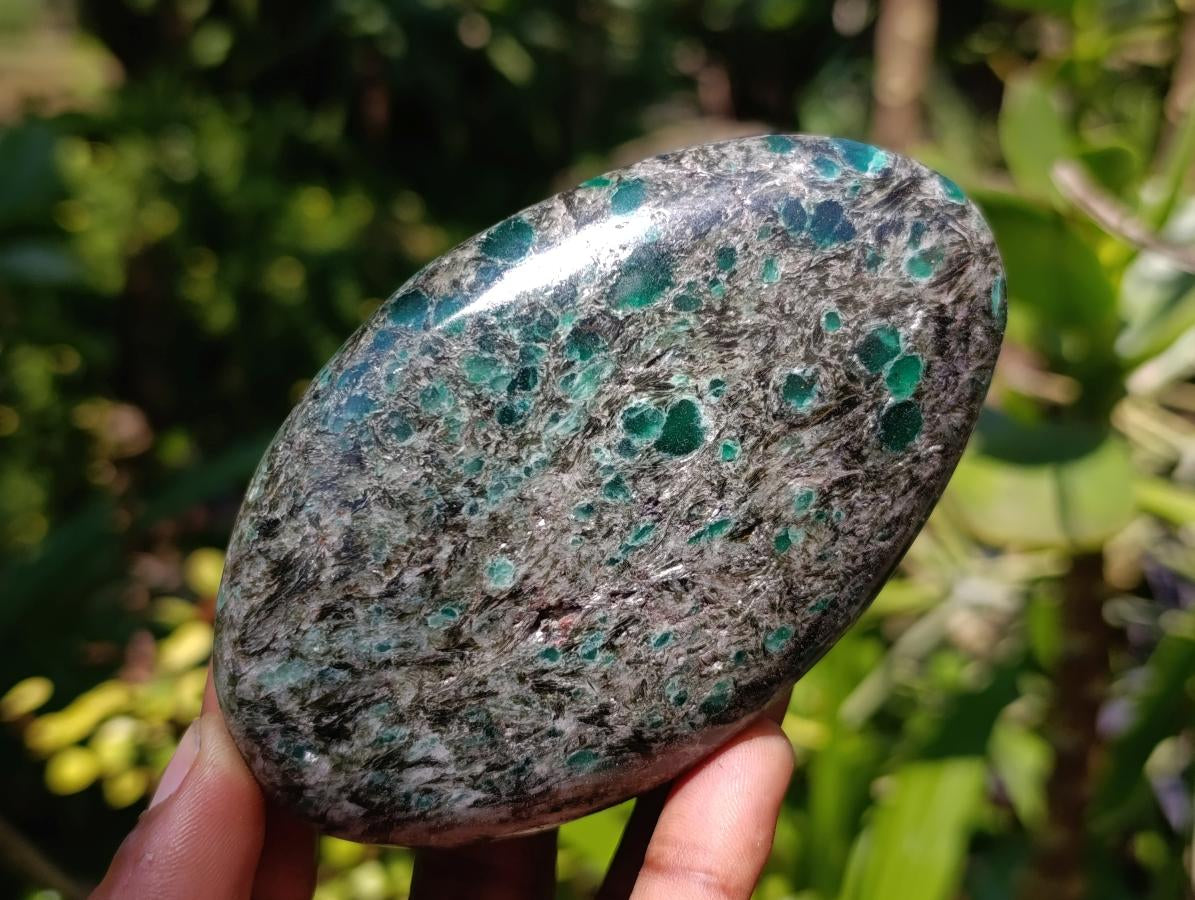 Polished Emerald Mica 'Mutokolite' Free Forms x 6 From Mutoko, Zimbabwe