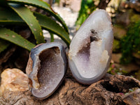 Polished Agate Geode Specimens x 5 From Madagascar