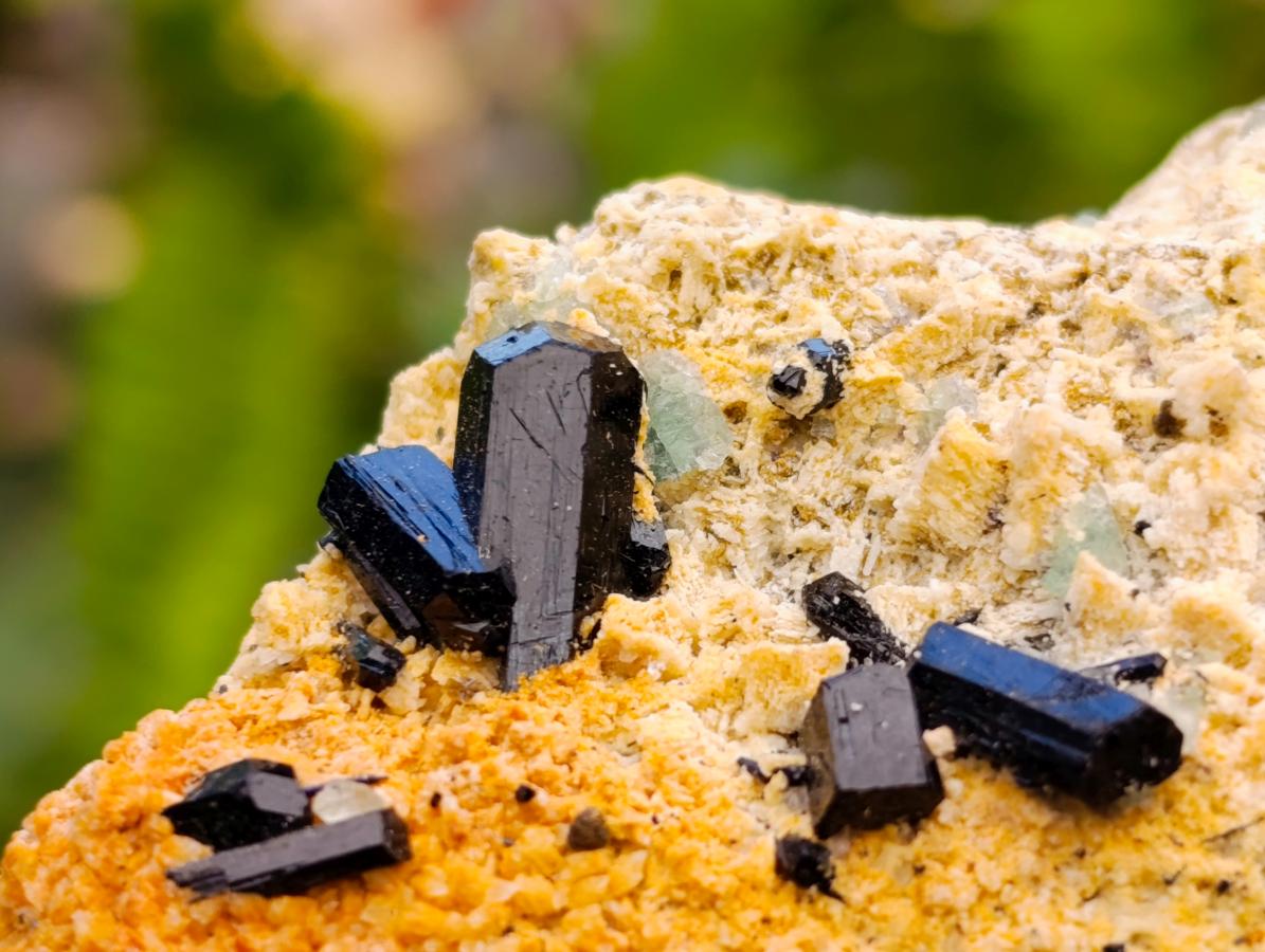 Natural Schorl Black Tourmaline Specimens x 6 From Erongo, Namibia