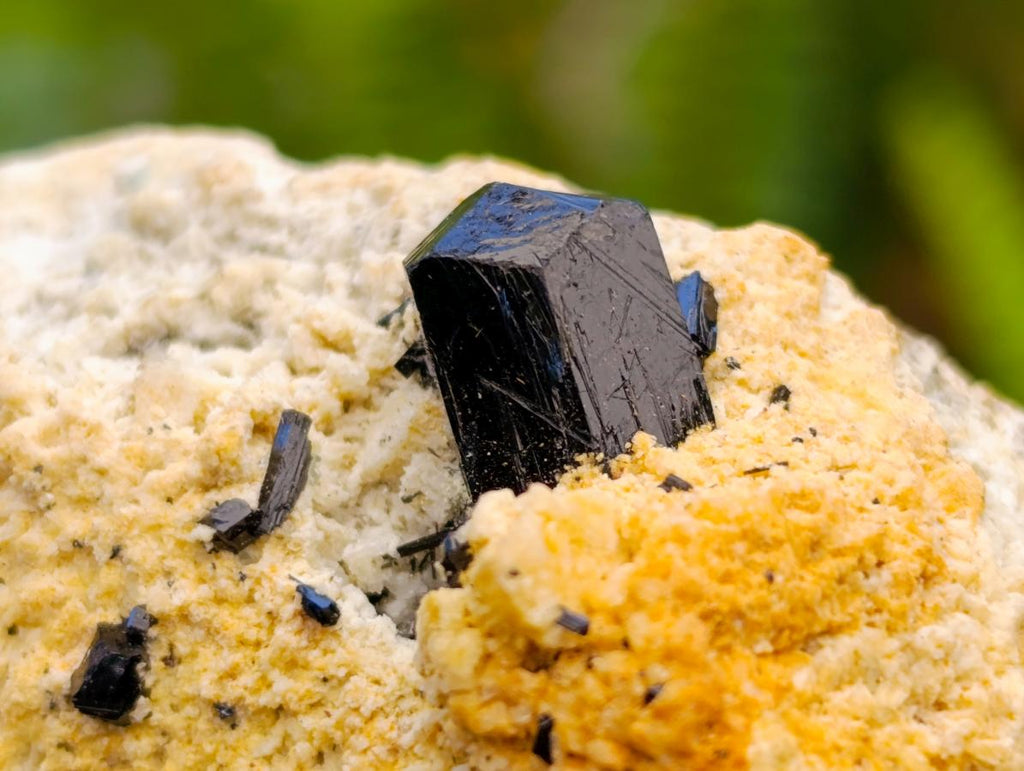 Natural Schorl Black Tourmaline Specimens x 6 From Erongo, Namibia