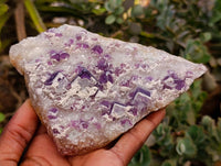 Natural Purple Cubic Fluorite On White Matrix Specimens x 6 From Khorixas, Namibia