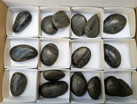 Polished Basalt Pharaoh Stone Galets x 17 From Iron Duke Mine, Zimbabwe