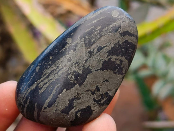 Polished Basalt Pharaoh Stone Galets x 17 From Iron Duke Mine, Zimbabwe