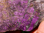 Polished Silky Matt Metallic Purpurite Slices x 6 From Erongo, Namibia