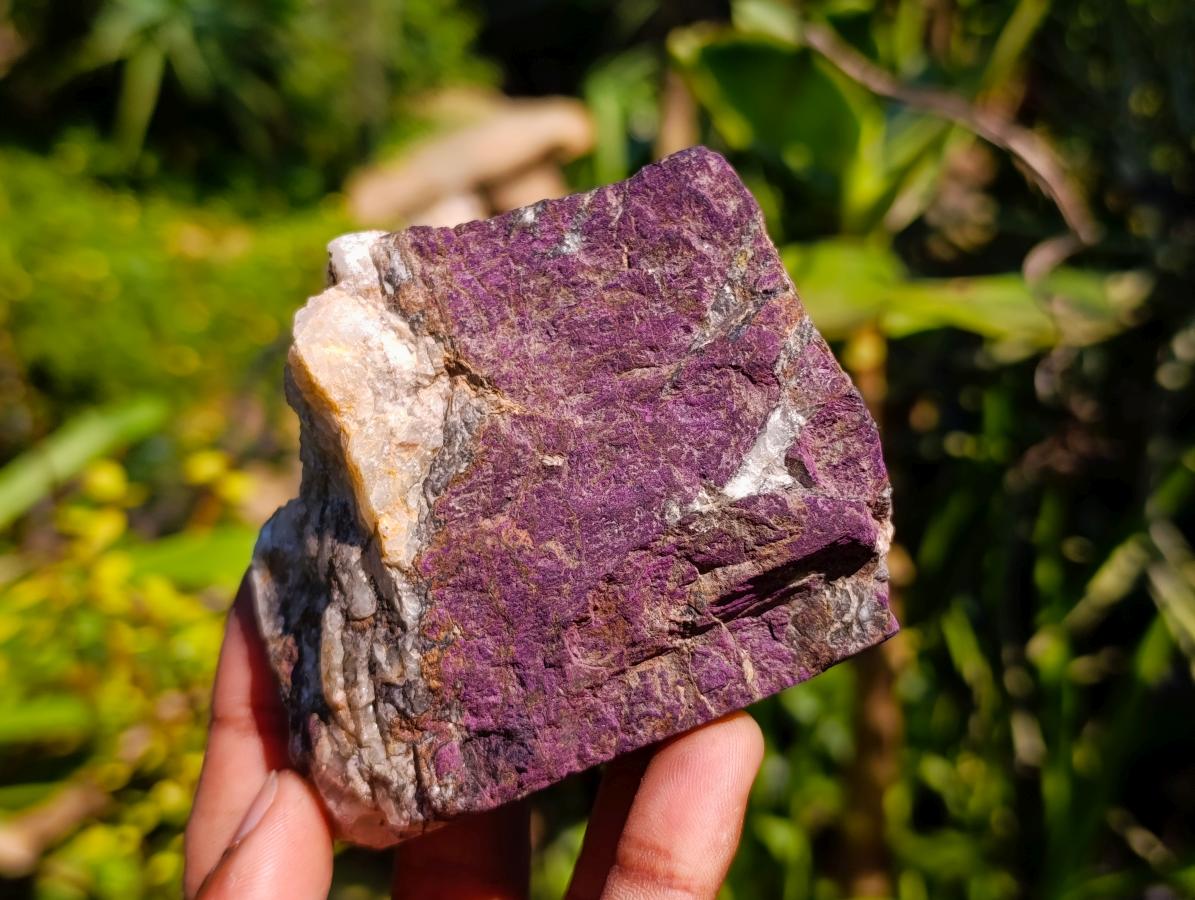 Polished Silky Matt Metallic Purpurite Slices x 6 From Erongo, Namibia